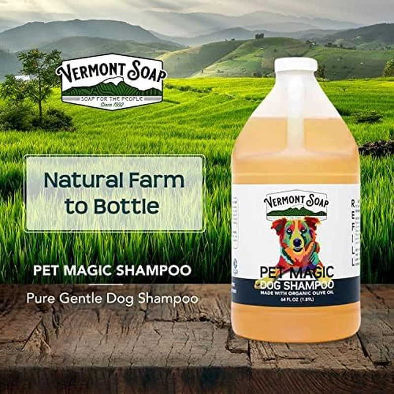 Organics Pet Shampoo - Infused with Organic & Natural Olive Oil, Coconut & Aloe Vera Dog Shampoo for Sensitive Skin - USDA Certified Grooming Pet Shampoo - Original Citrus (64Oz)