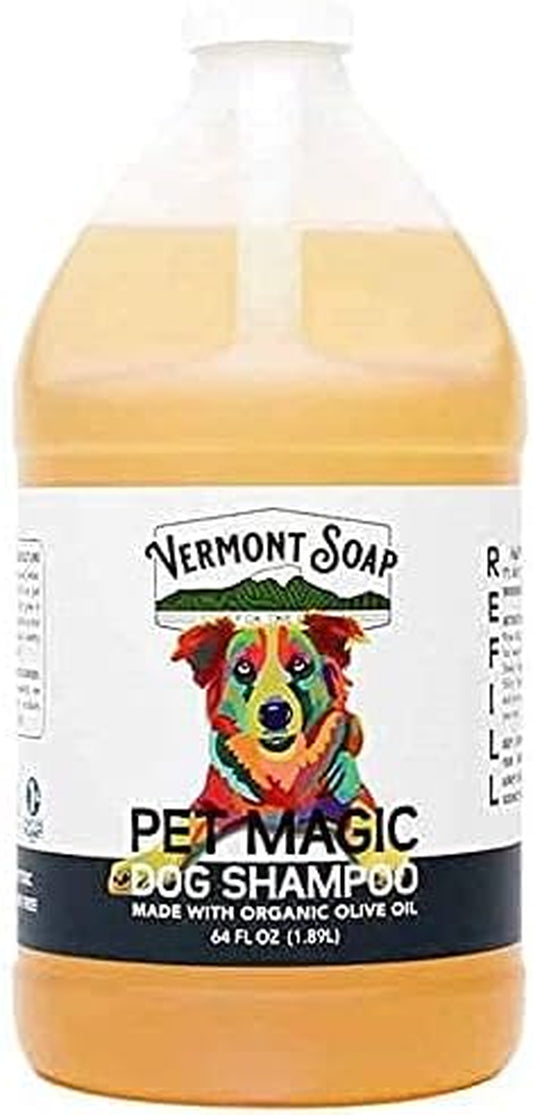 Organics Pet Shampoo - Infused with Organic & Natural Olive Oil, Coconut & Aloe Vera Dog Shampoo for Sensitive Skin - USDA Certified Grooming Pet Shampoo - Original Citrus (64Oz)