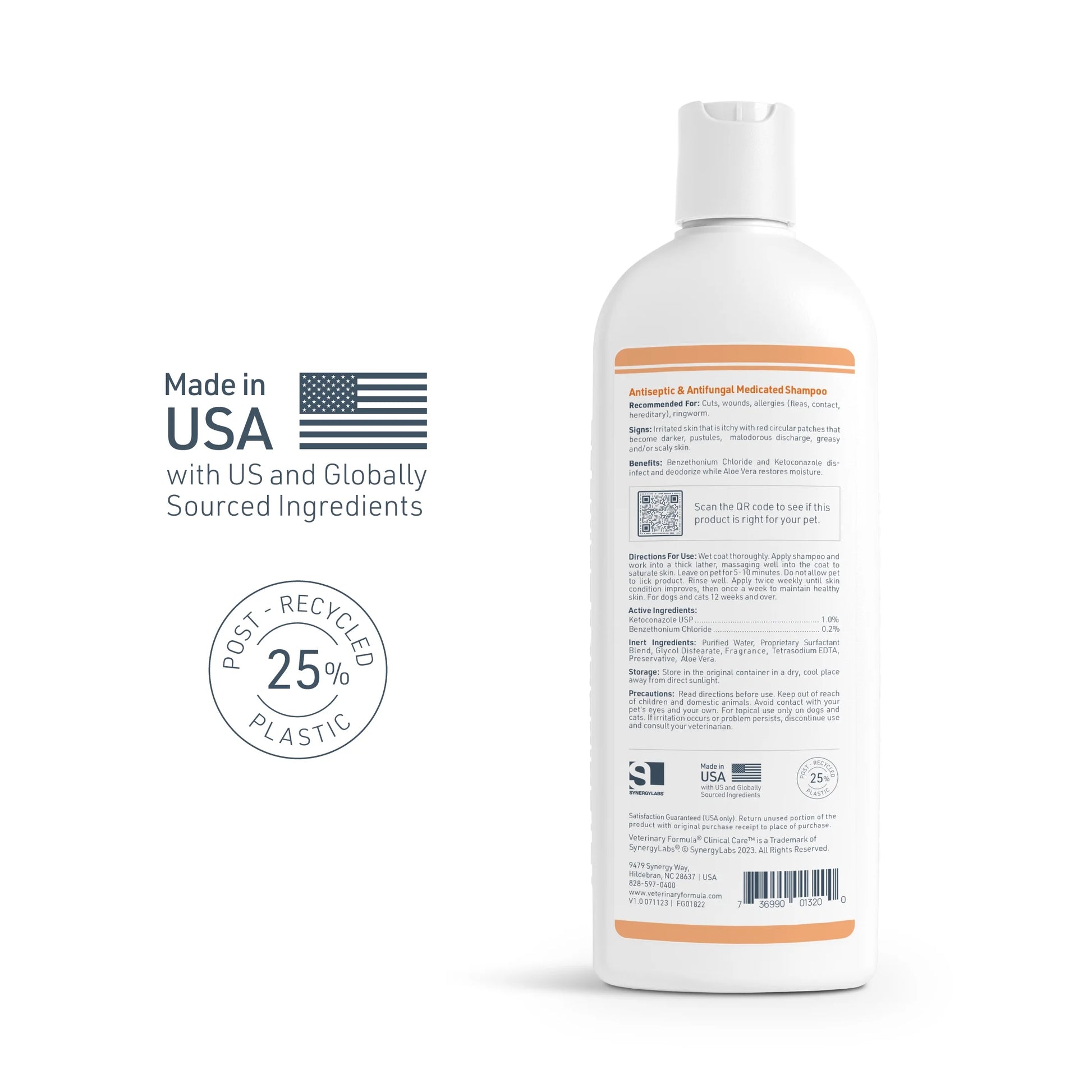 Clinical Care Antiseptic & Antifungal Shampoo for Dogs & Cats, 16 Oz.